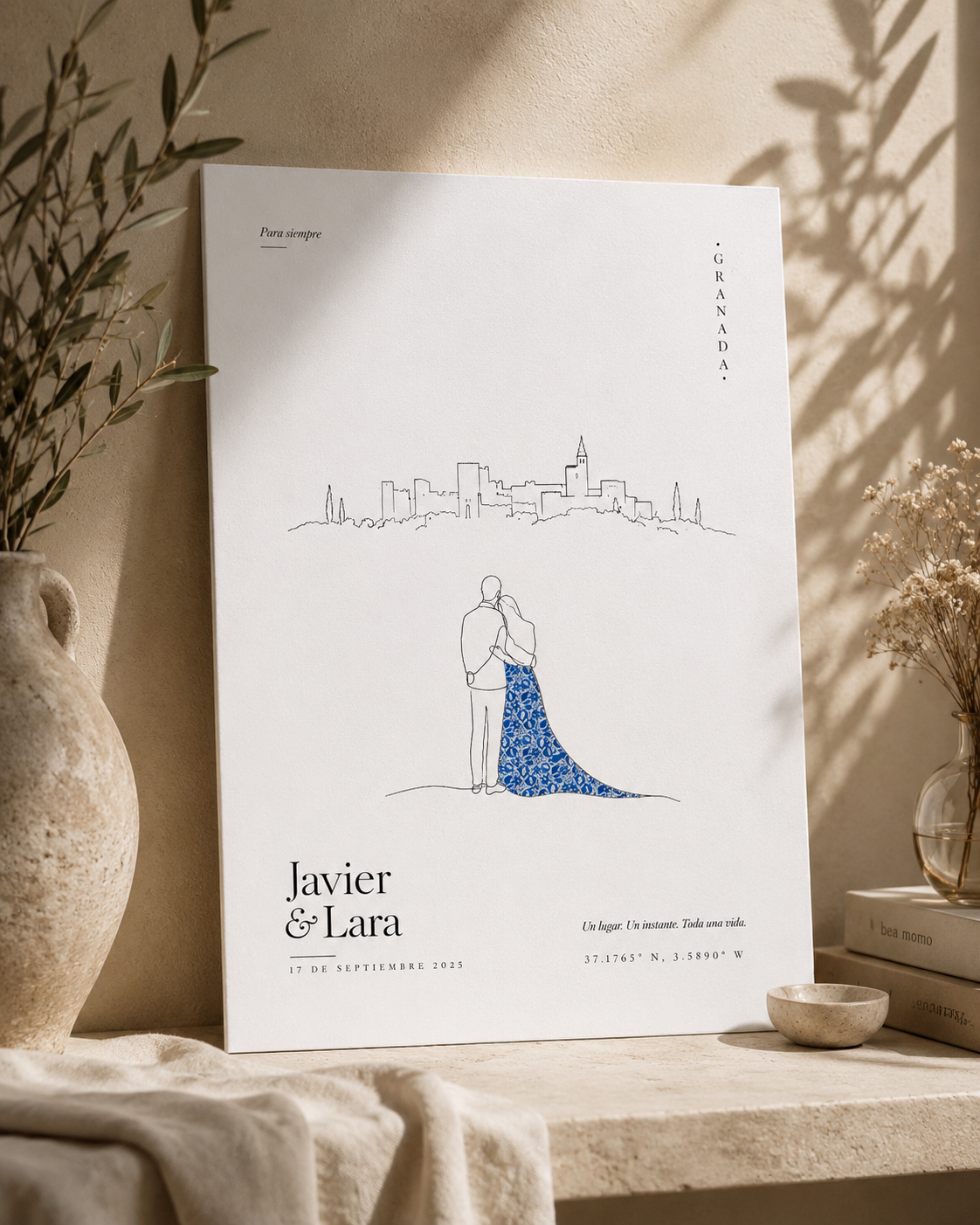 Lámina personalizada Para Siempre de Javier y Lara
